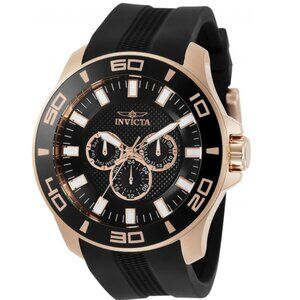 Invicta Black and Gold Chronograph Watch #33944